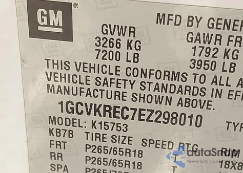 2014 Chevrolet Silverado 1500 1Lt from USA, damaged, VIN 1GCVKREC7EZ298010